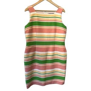 Brooks Brothers pastel stripe sheath dress size 14P